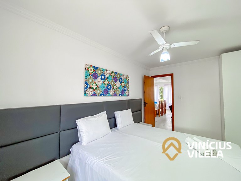 Casa com 3 suítes todas com ar condicionado, Sala climatizad