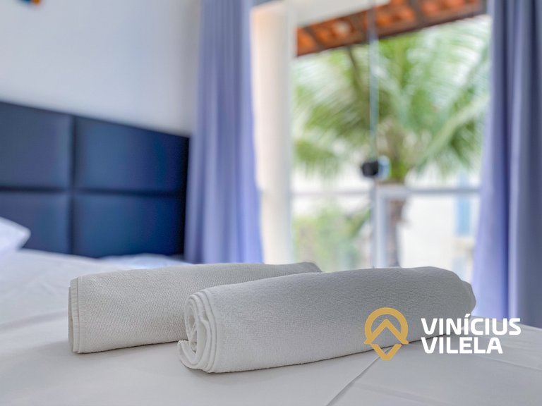 Casa com 3 suítes todas com ar condicionado, Sala climatizad