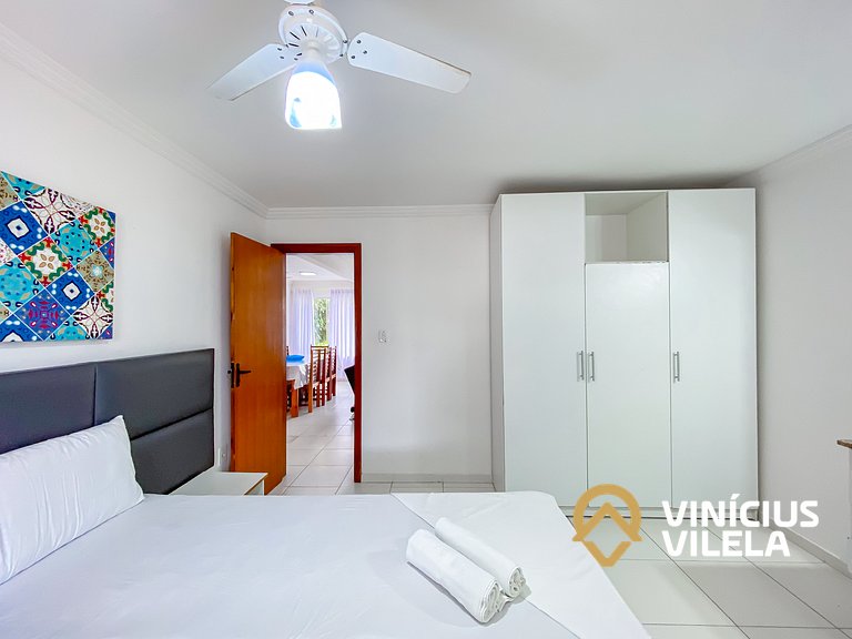 Casa com 3 suítes todas com ar condicionado, Sala climatizad