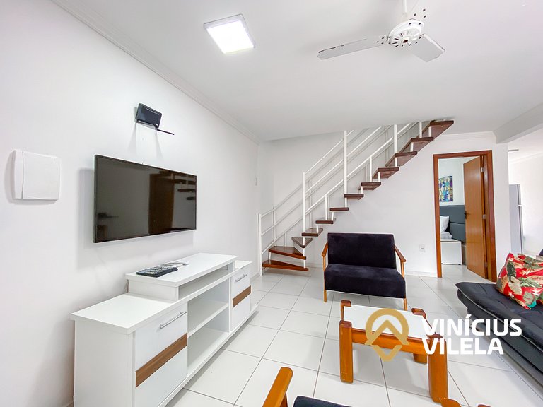 Casa com 3 suítes todas com ar condicionado, Sala climatizad