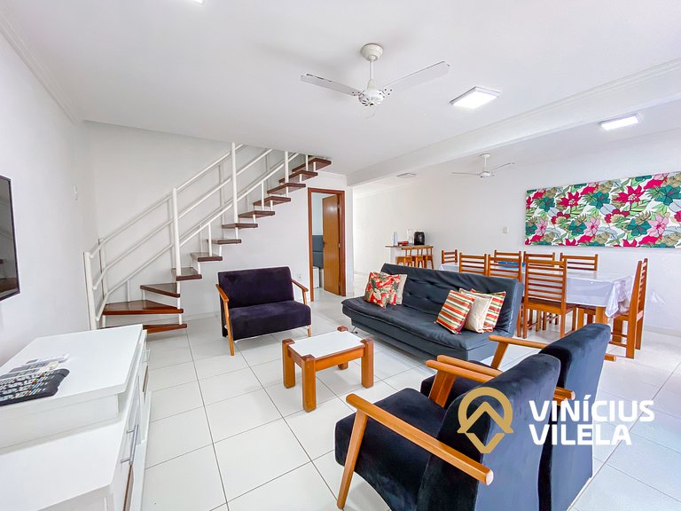 Casa com 3 suítes todas com ar condicionado, Sala climatizad