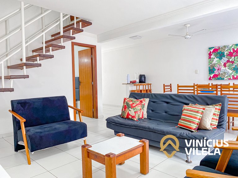 Casa com 3 suítes todas com ar condicionado, Sala climatizad