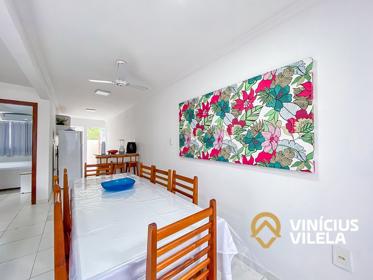 Casa com 3 suítes todas com ar condicionado, Sala climatizad