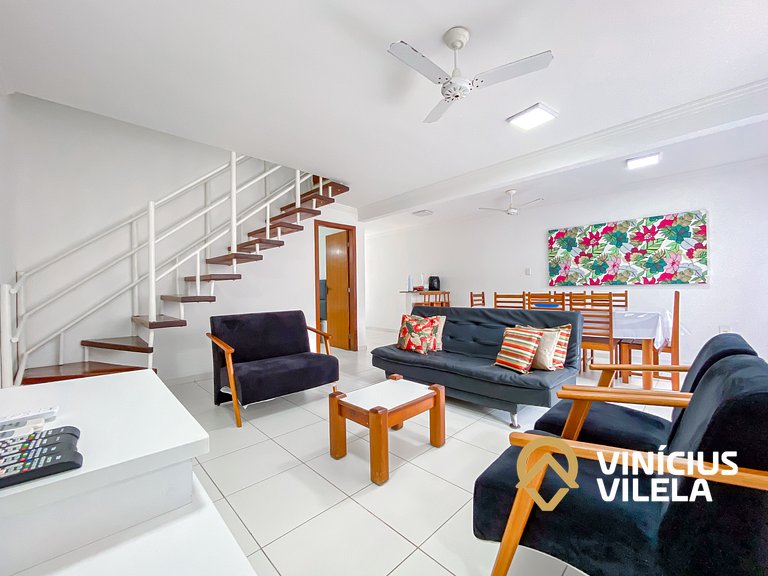 Casa com 3 suítes todas com ar condicionado, Sala climatizad