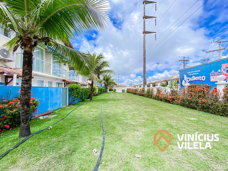 Casa com 3 suítes todas com ar condicionado, churrasqueira p