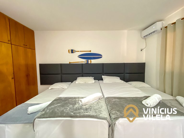 Casa com 3 suítes ambas com ar condicionado e TV, gourmet pr