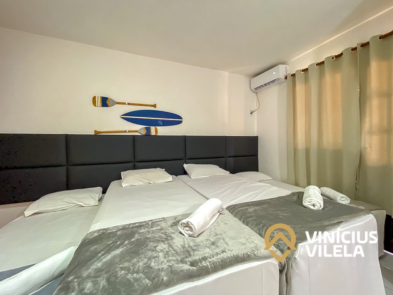 Casa com 3 suítes ambas com ar condicionado e TV, gourmet pr