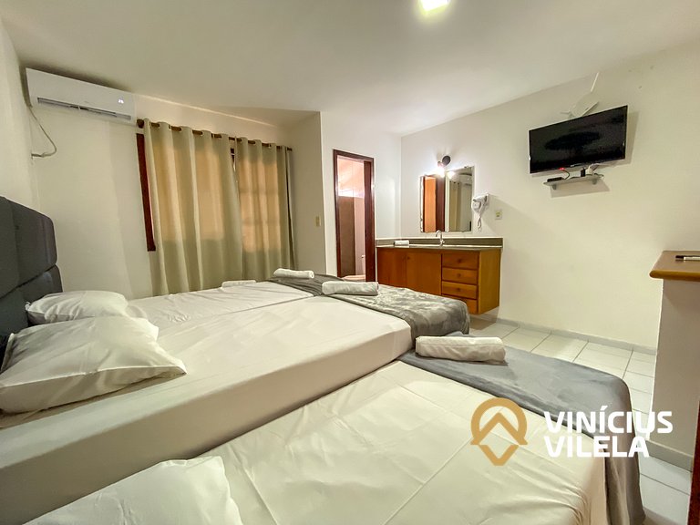 Casa com 3 suítes ambas com ar condicionado e TV, gourmet pr