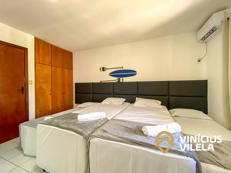 Casa com 3 suítes ambas com ar condicionado e TV, gourmet pr