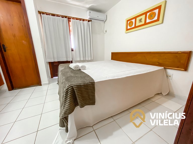 Casa com 2 suítes ambas com ar condicionado e TV, e internet