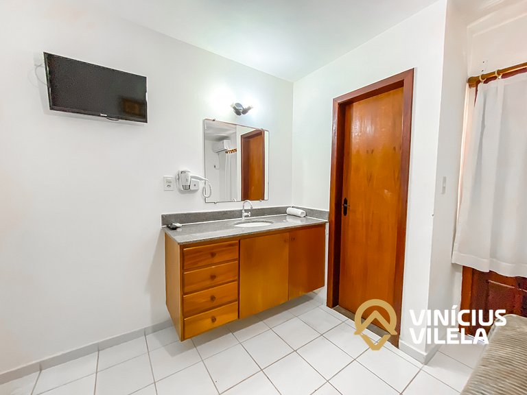 Casa com 2 suítes ambas com ar condicionado e TV, e internet