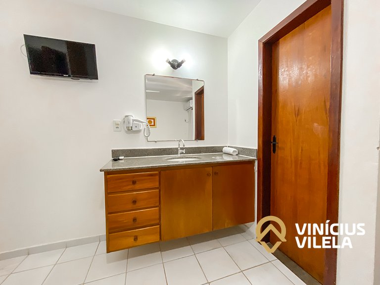 Casa com 2 suítes ambas com ar condicionado e TV, e internet