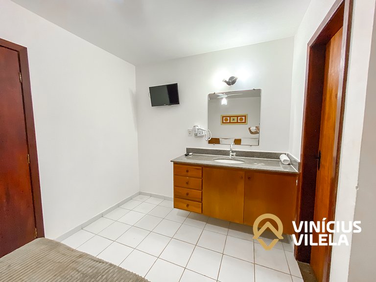 Casa com 2 suítes ambas com ar condicionado e TV, e internet