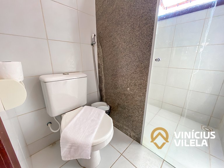 Casa com 2 suítes ambas com ar condicionado e TV, e internet