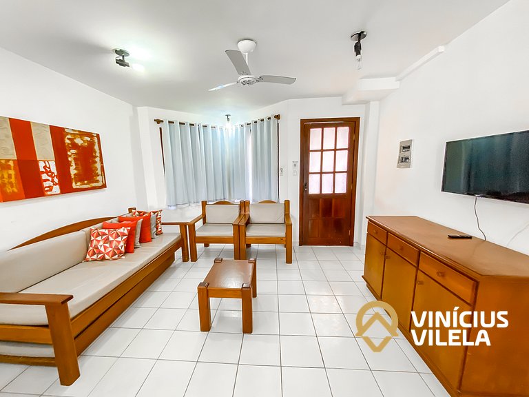 Casa com 2 suítes ambas com ar condicionado e TV, e internet