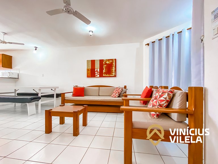 Casa com 2 suítes ambas com ar condicionado e TV, e internet