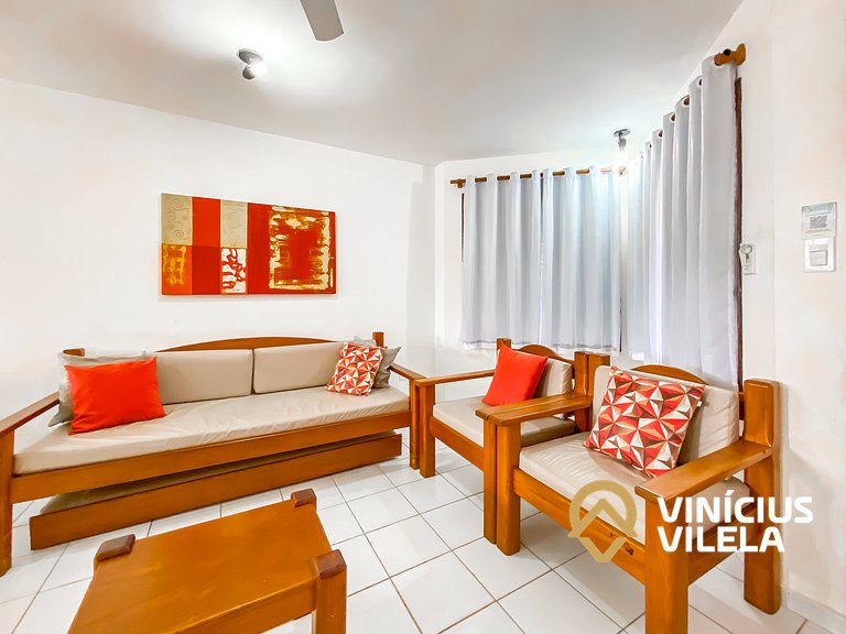 Casa com 2 suítes ambas com ar condicionado e TV, e internet