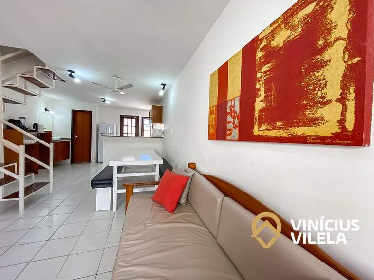 Casa com 2 suítes ambas com ar condicionado e TV, e internet