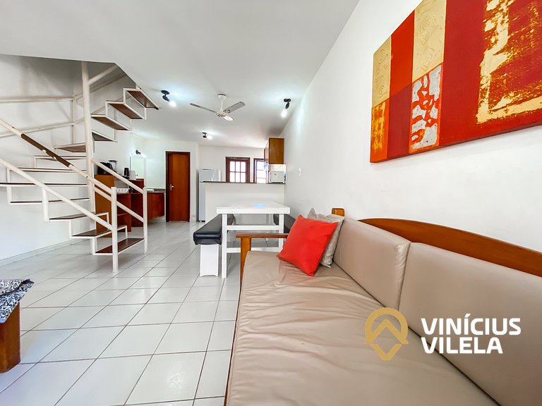 Casa com 2 suítes ambas com ar condicionado e TV, e internet