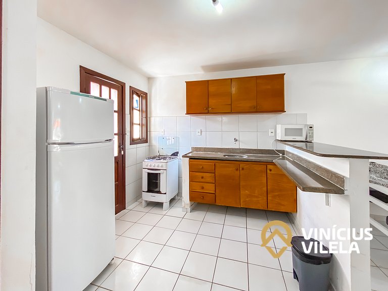 Casa com 2 suítes ambas com ar condicionado e TV, e internet