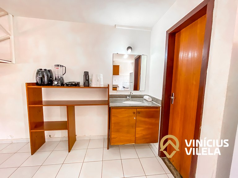 Casa com 2 suítes ambas com ar condicionado e TV, e internet