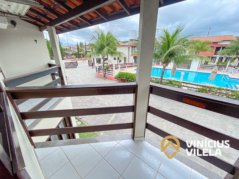 Casa com 2 suítes ambas com ar condicionado e TV, churraquei