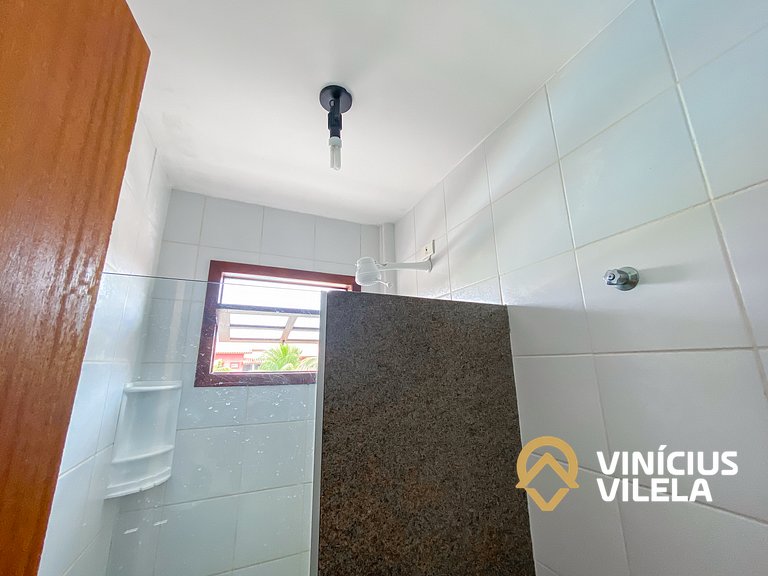 Casa com 2 suítes ambas com ar condicionado e TV, churraquei