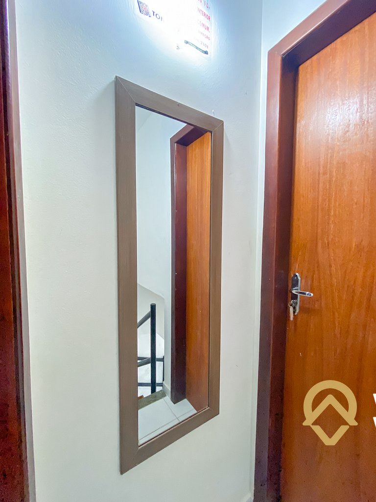 Casa com 2 suítes ambas com ar condicionado e TV, churraquei