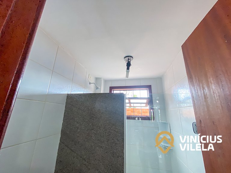 Casa com 2 suítes ambas com ar condicionado e TV, churraquei