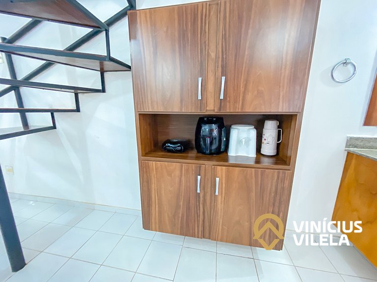 Casa com 2 suítes ambas com ar condicionado e TV, churraquei