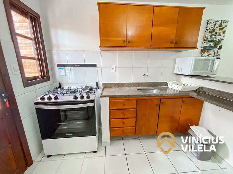 Casa com 2 suítes ambas com ar condicionado e TV, churraquei