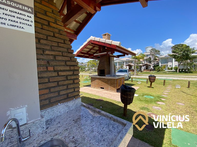 Casa com 3 suítes, sala climatizada, área gourmet privativa,