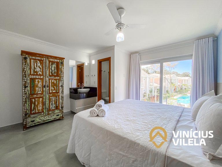 Casa com 3 suítes, sala climatizada, área gourmet privativa,