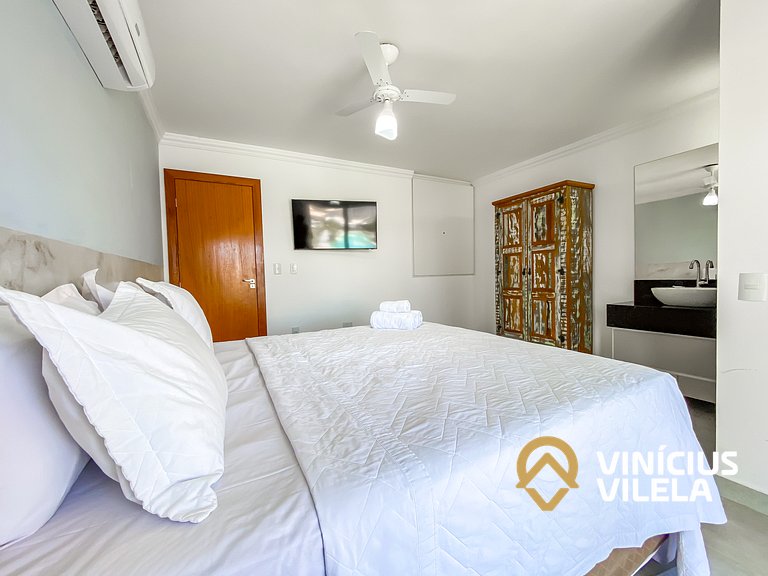 Casa com 3 suítes, sala climatizada, área gourmet privativa,