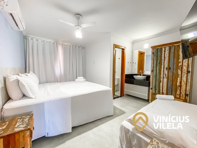 Casa com 3 suítes, sala climatizada, área gourmet privativa,