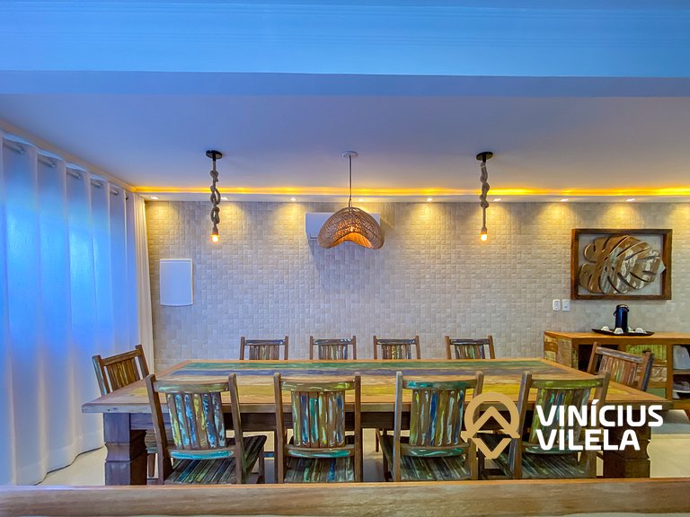 Casa com 3 suítes, sala climatizada, área gourmet privativa,