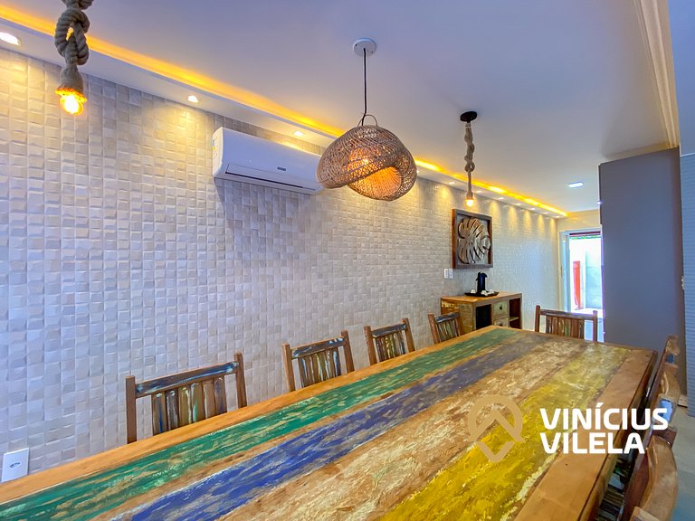 Casa com 3 suítes, sala climatizada, área gourmet privativa,