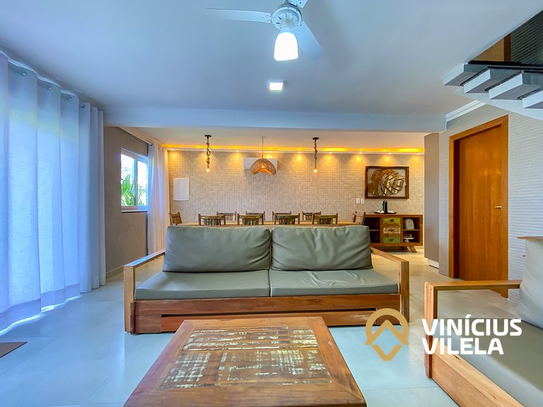 Casa com 3 suítes, sala climatizada, área gourmet privativa,