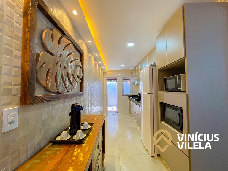 Casa com 3 suítes, sala climatizada, área gourmet privativa,