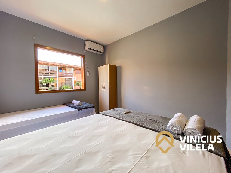 Apê térreo 1 quarto com ar, sala, cozinha completa