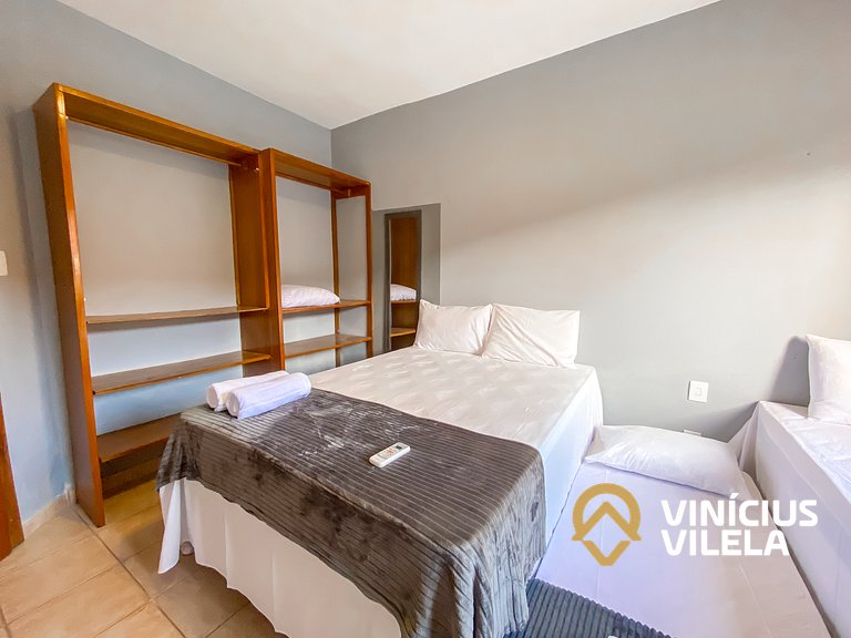 Apê térreo 1 quarto com ar, sala, cozinha completa