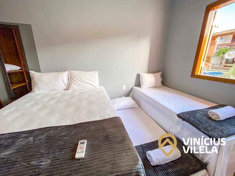 Apê térreo 1 quarto com ar, sala, cozinha completa