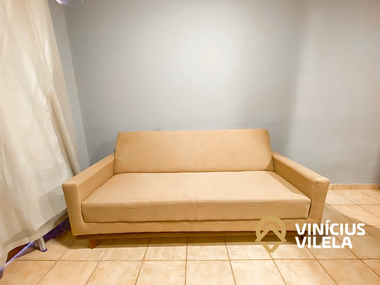 Apê térreo 1 quarto com ar, sala, cozinha completa