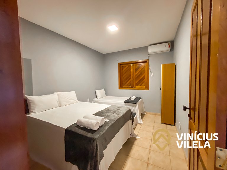 Apê térreo 1 quarto com ar, sala, cozinha completa