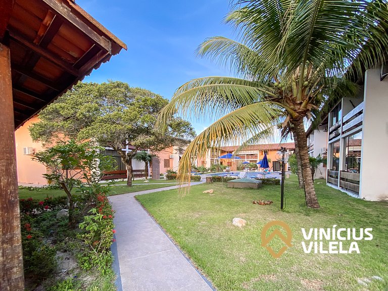 Flat 1Q a 100m da praia de Taperapuã