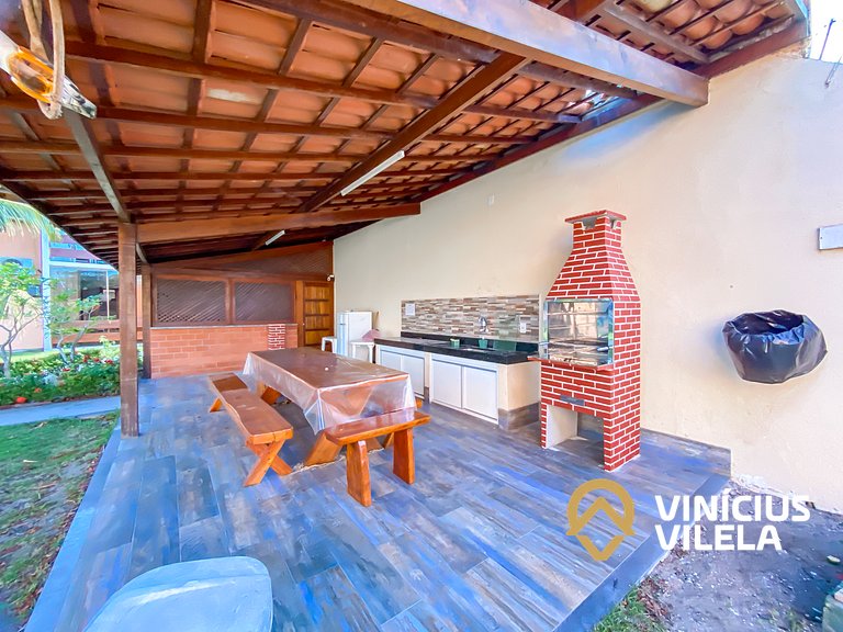 Flat com 1 quarto com ar split, sala e cozinha completa, No