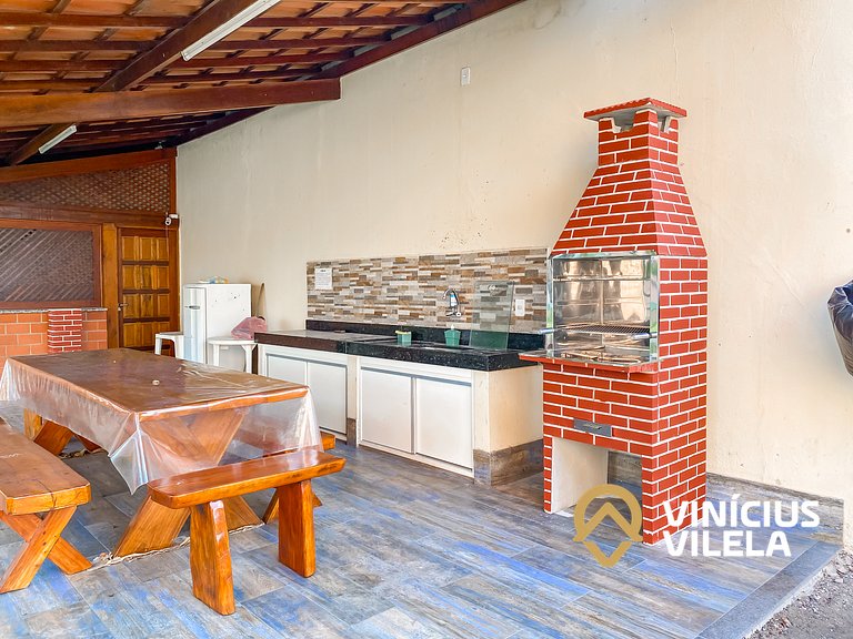 Flat com 1 quarto com ar split, sala e cozinha completa, No