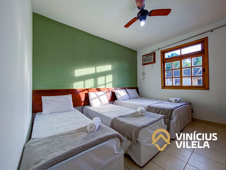 Apto pav. superior 1 quarto frente praia Taperapuã