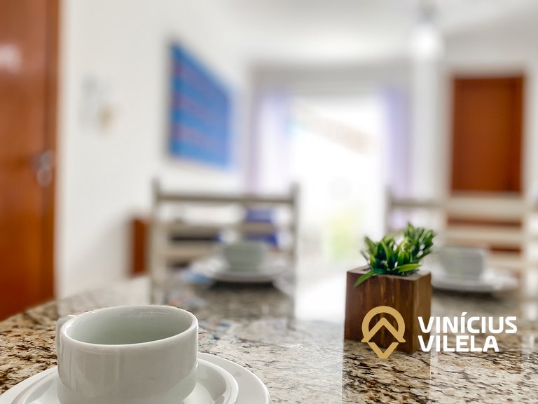 Flat 1 suíte, sala climatizada praia de Taperapuã