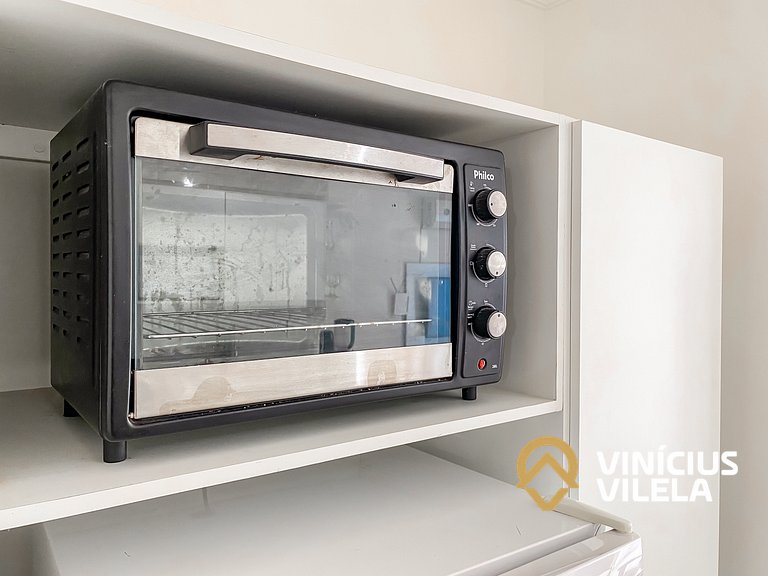 Flat 1 suíte, sala climatizada praia de Taperapuã